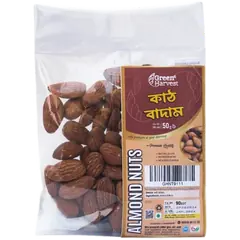 Green Harvest Almond Nut-Raw (50 gm)- GHNT9111 - Rokomari